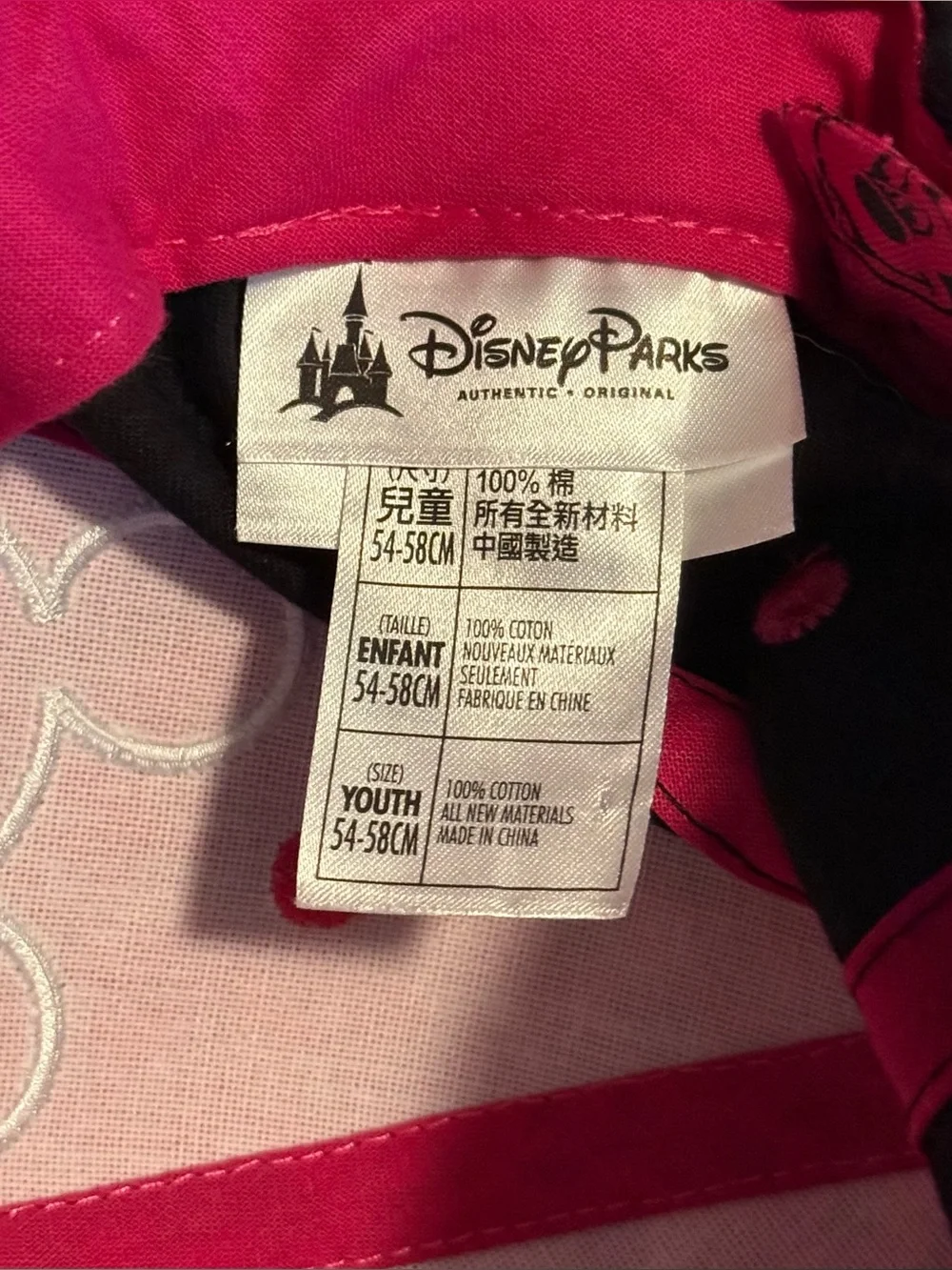 Disney Parks Exclusive Mickey Mouse Rhinestone Pink Black Icon Hat Cap